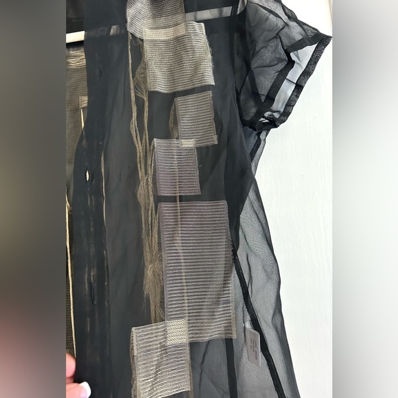 Rare Mens Costume National Homme Sheer Black Shirt Size 48 Made in Italy - Picture 6 of 15